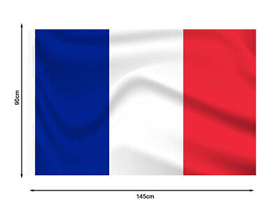Bandiera Francese Francia 145X90cm In Tessuto Poliestere Con Passante Per