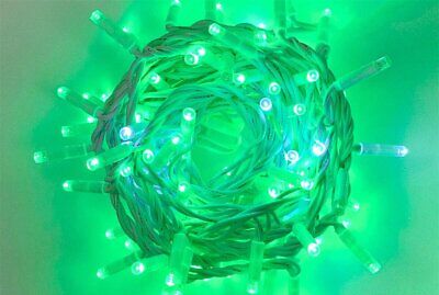 Catena Luminosa di Luci Led IP65 30 Metri Con 300 Filo Bianco Luce Verde