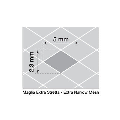 Griglia alluminio 125x20 cm maglia extra stretta