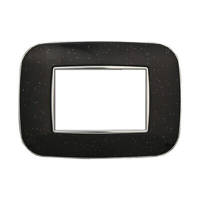 ETTROIT Placca Orbis Serie Moon 3P Colore Nero Brillante Compatibile Con