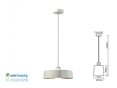 Lampadario Led a Sospensione Scodella Ciotola in Metallo 7W 4000K Colore Bianco
