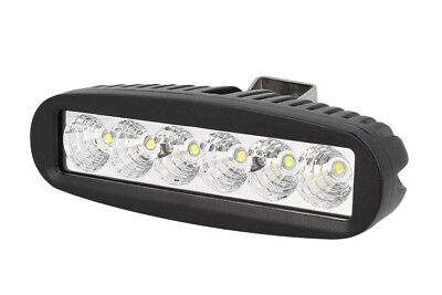 Fanale Luci Diurne A Led DRL Work Light Faro Da Lavoro 12V 24V 18W (6X3W) IP67
