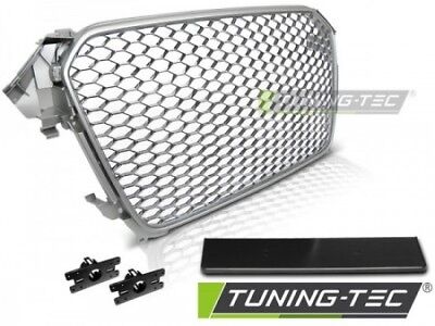 Griglia Anteriore Tuning GRILL A4 (B8) RS-TYPE 11.2011-2015 Argento MATT