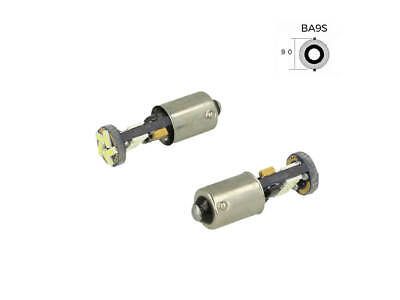 Coppia Lampadine Led Canbus T4W BA9S Piedi Dritti 15 Smd 4014 Bianco No Errore