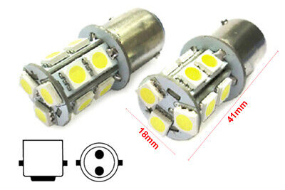 2 Lampade Led Barca Nautica BA15D B15D Bianco Freddo 12V 24V 3W No Polarita