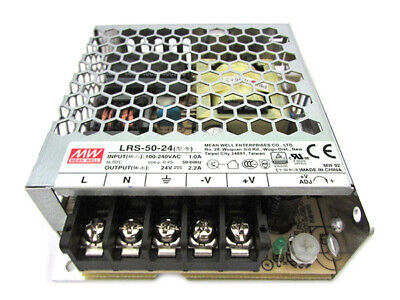 Alimentatore MeanWell CV Trasformatore 24V 50W 2,2A LRS-50-24 Per Luci Led <p
