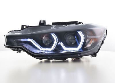 Coppia Fari Fanali Anteriori Tuning F30/F31 2011-2015 ANGEL EYES LED DRL Alogeni