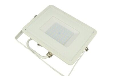Faro Led Flood Light 50W IP65 Bianco Neutro Super Slim 28mm Carcassa Bianca Sam