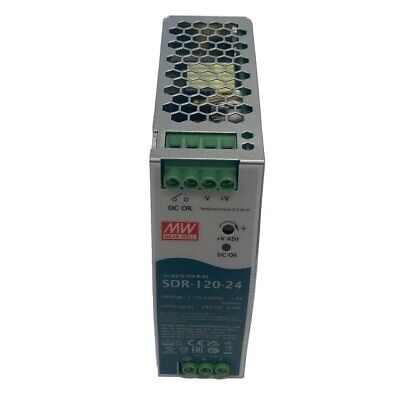 <p>MeanWell SDR-120-24 Alimentatore DIN RAIL 120W 24V 5A Per Automazione
