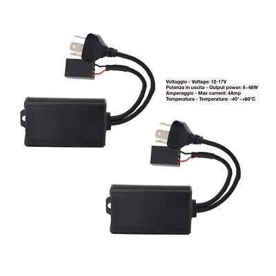 Decoder Resistor cablato H4 2 pezzi specifico per led risolve problemi di
