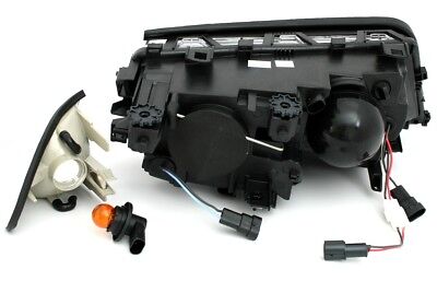 Coppia Fari Fanali Anteriori TUNING E46 serie 3 Angel Eyes Neri 1998 >8/2001