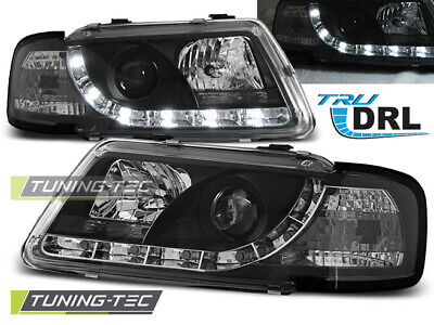 HEADLIGHTS TRUE DRL BLACK fits A3 8L 08.96-08.00