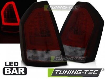 Coppia Set Fari Fanali Posteriori Tuning 300C 05-08 Fume' Rosso LED BAR