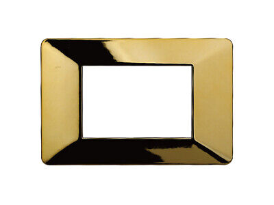 ETTROIT Placca Plastica Serie Starlight 3P Colore Oro Lucido Compatibile Con