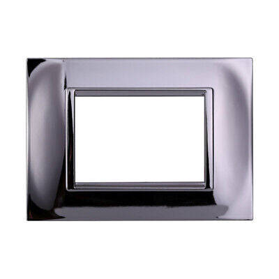 ETTROIT Placca Plastica Quadrata Serie Space 3P Colore Cromato Lucido