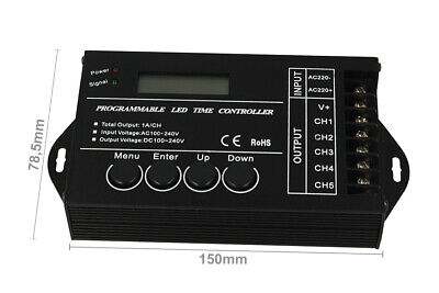 Centralina Led Timer Alba Tramonto 220V 1AX5 Time Led Controller Per Acquari Ca