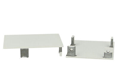 Coppia Tappi Coperture Termine Colore Bianco Per Chiusure Profilo Alluminio BA5