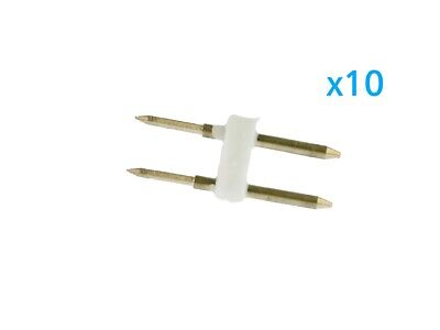 10 PZ Spina Da 2 Pin Passo 6mm Per Connessione Bobina Striscia Led Mono Colore