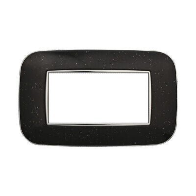 ETTROIT Placca Orbis Serie Moon 4P Colore Nero Brillante Compatibile Con