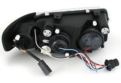 Coppia fari Fanali Anteriori TUNING A3 8L 1996-2000 h1/h1 NERO angel eyes
