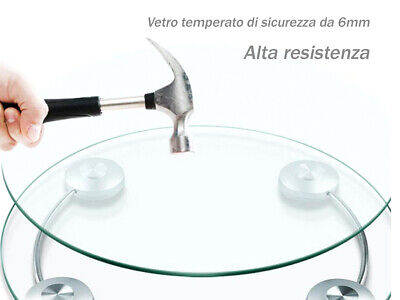 Bilancia Pesapersone Digitale Rotonda A Vetro Fino a 180 KG Da Bagno