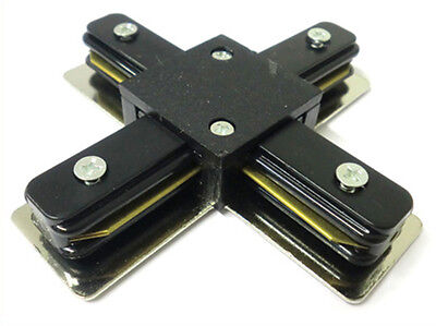 Giunto a X Connettore Per Binario Dei Faretti Led Modello X Colore Nero