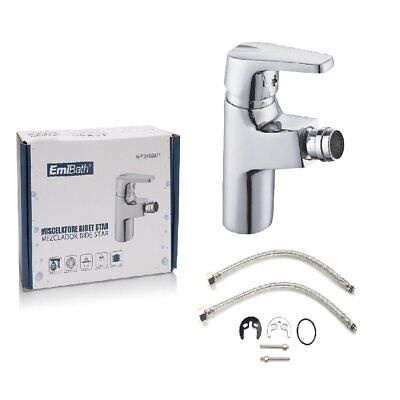 Kit Rubinetto Miscelatore Bidet Bagno Monocomando Testa Mobile Misura 140x130mm