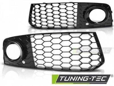 Coppia Set Griglie Grigliette Anteriori Tuning A4 (B8/8K) 2008-2011 Nero