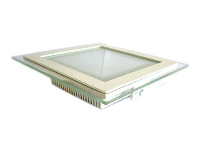 Faretto Led Da Incasso Quadrato 18W Bianco Caldo Con Vetro Moderno Design Illumi