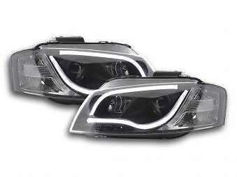 Coppia Fari Fanali Anteriori Tuning A3 8P/8PA 2003-2008 TUBELIGHT DRL LTI CCFL
