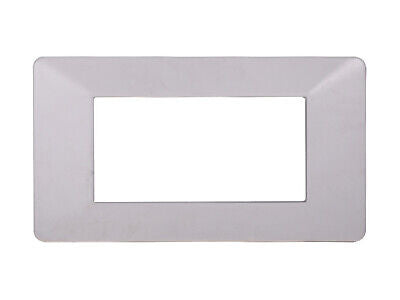 ETTROIT Placca Plastica Serie Starlight 4P Colore Bianco Compatibile Con Vimar