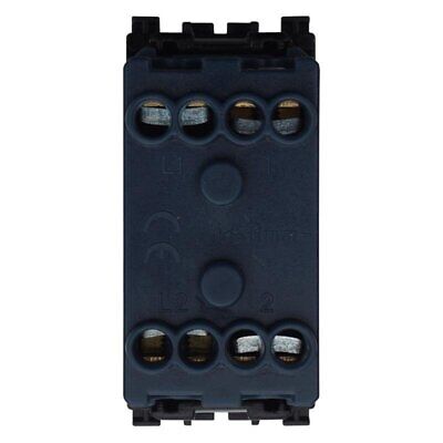 ETTROIT Pulsante Doppio Saliscendi 1P+1P 10A Colore Nero Compatibile Con Vimar