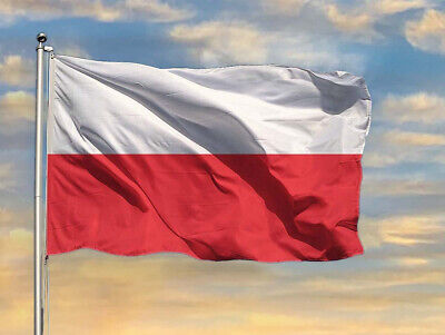 Bandiera Polacca Polonia 145X90cm In Tessuto Poliestere Con Passante Per L'Asta