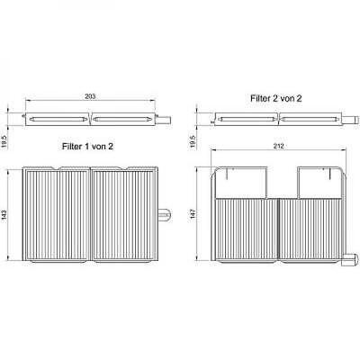Filtro abitacolo antipolline CARINA E
