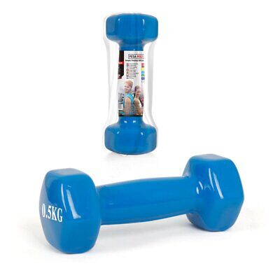 Ghisa Manubrio per Palestra Ricoperto di Gomma 0.5 Kg <ul><li>Manubri Rivestiti