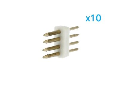 10 PZ Spina Da 4 Pin RGB Passo 9mm Per Collegamento Bobina Led 220V Con