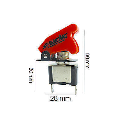 Interruttore Baby Go rosso neutro no logo 12V 20 ampere