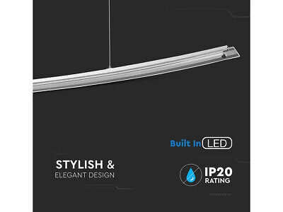 Lampada Led A Sospensione Moderno Designer Bend 18W Con Vetro Lungehzza 985mm