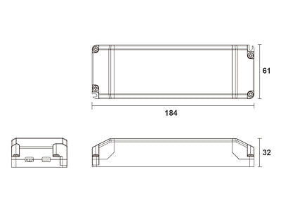 Alimentatore Dimmerabile Con Triac Dimmer Taglio di Fase DC 24V 50W Per