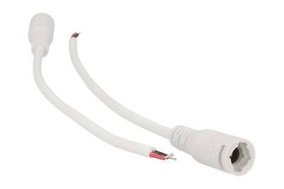 2 PZ Connettori Spinotto Femmine DC Con Lock Blocco Di Sicurezza Colore Bianco