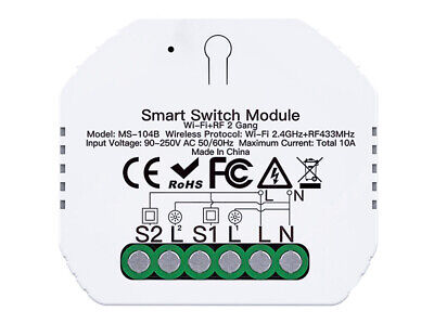 Interruttore Intelligente WIFI + RF433 10A 220V Compatibile Con