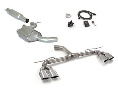 Centrale anteriore in inox + Centrale inox + Tubo posteriore inox sdoppiato con
