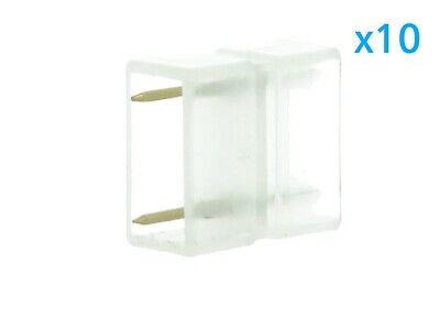 10 PZ Connettore Da 2 Pin Passo 12mm Per Unire e Allungare Bobina Led 220V Mono