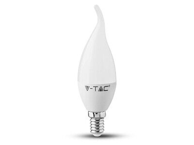 Lampada A Led E14 CF37 5.5W Freddo 6400K Forma Candela Fiamma Colpo Di Vento SK