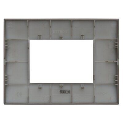 ETTROIT Placca Plastica Serie Venus 3P Colore Bronzo Compatibile Con Vimar Arke