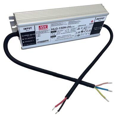 Meanwell HLG-150H-24 Alimentatore Led Driver CC CV 150W 24V 6,3A IP67 Input