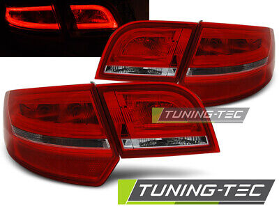 LED TAIL LIGHTS RED WHITE fits A3 8P 04-08 SPORTBACK
