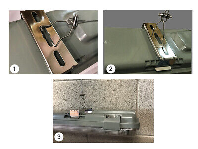 Kit Staffe Fissaggio a Sospensione Per Plafoniere Impermeabili Tri Proof