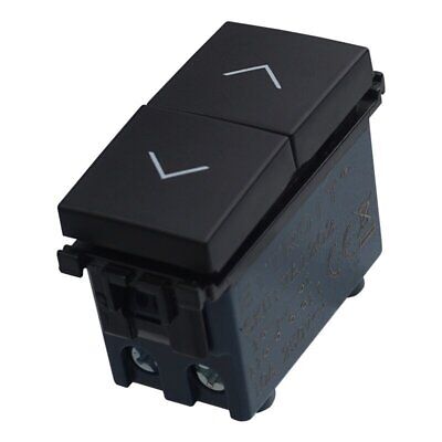 ETTROIT Pulsante Doppio Saliscendi 1P+1P 10A Colore Nero Compatibile Con Vimar