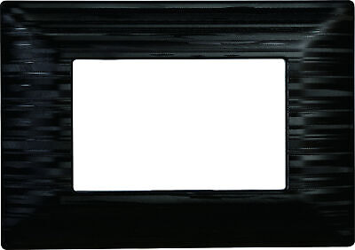 ETTROIT Placca Plastica Serie Solar 3P Colore Nero Satinato Compatibile Con
